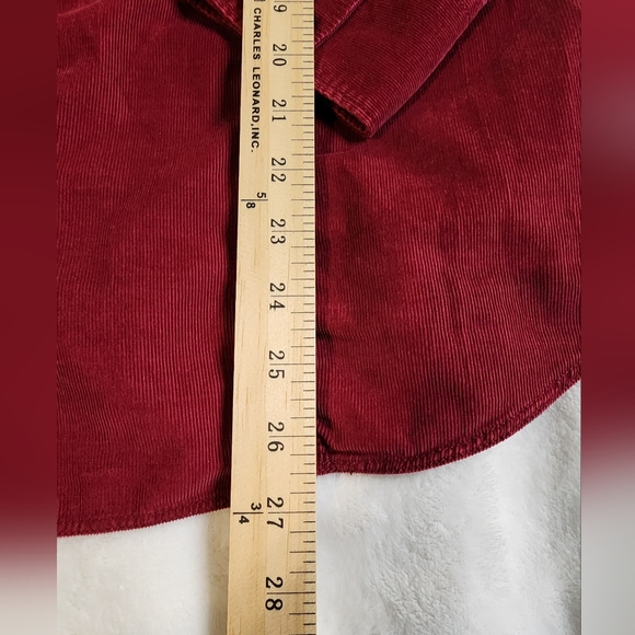 Eddie Bauer Women's Courdaroy Deep Red Button Down Shirt, Size XL - Picture 4 of 5